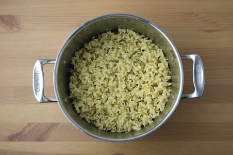 Creamy Chicken Fricassée with Sweet Carrots & Peas - Step #4 Boil the pasta
