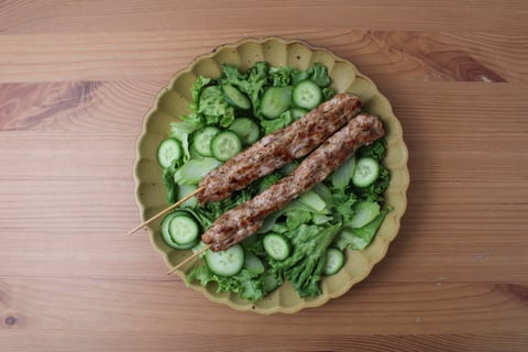 Spicy Pork Skewers - Step #5 Plate your dish