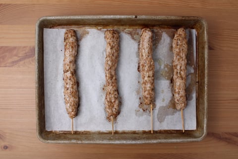 Spicy Pork Skewers - Step #2 Cook the pork skewers