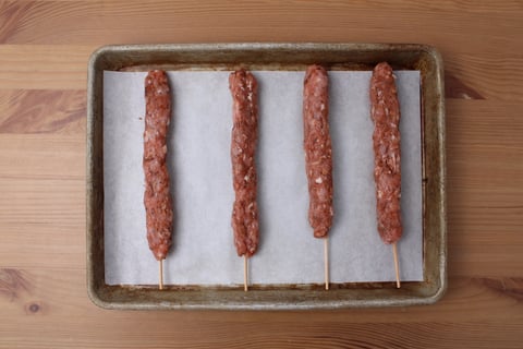 Spicy Pork Skewers - Step #1 Prepare the pork skewers