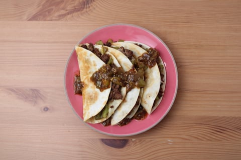 Ground Beef & Poblano Quesadillas - Step #5 Plate your dish