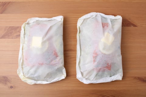 L’Artisan × St. Lawrence Restaurant: Steelhead Trout en Papillote - Step #4 Prepare the trout & vegetables