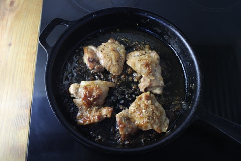Goodfood Travels: Vietnam's Ginger Caramel Chicken - Step #4 Cook & coat the chicken