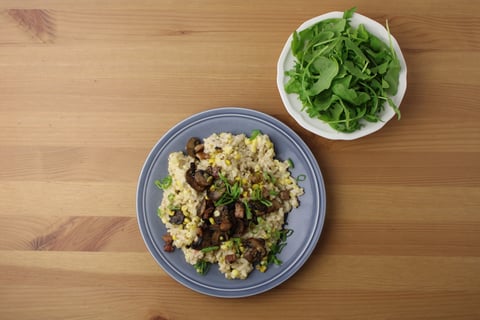 Corn & Pancetta Risotto - Step #6 Plate your dish