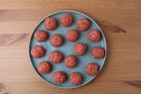 Sweet & Sour Beef Meatballs - Step #3 Prepare the meatballs