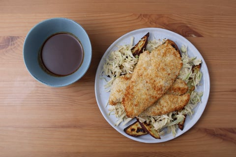Chicken Katsu & Homemade Tonkatsu Sauce - Step #5 Dresser les plats