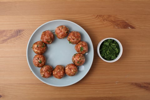 Indian-Spiced Pork Meatballs - Step #2 Prepare the meatballs