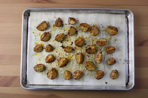 Tandoori Chicken Sandwiches - Step #1 Roast the potatoes