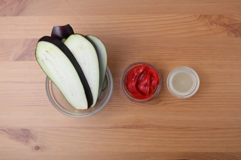 Grilled Halloumi & Sumac-Spiced Eggplant Bowls - Step #2 Mise en place