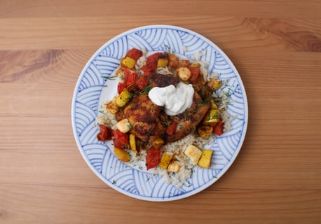 Greek-Style Chicken & Browned Feta Skillet - Step #5 Terminer et servir