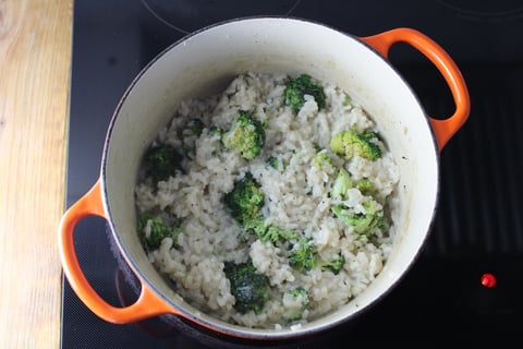 Crispy Pancetta & Creamy Broccoli Risotto - Step #5 Finish the risotto
