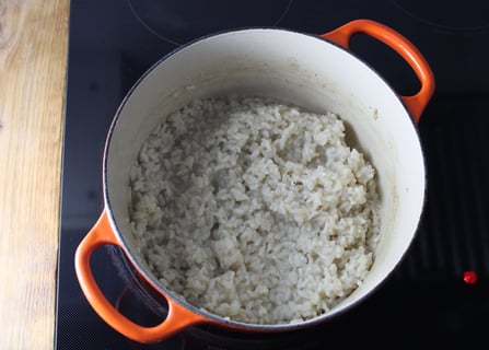 Crispy Pancetta & Creamy Broccoli Risotto - Step #4 Start the risotto
