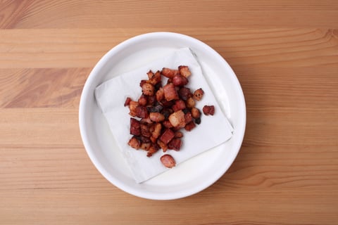 Crispy Pancetta & Creamy Broccoli Risotto - Step #1 Cook the pancetta