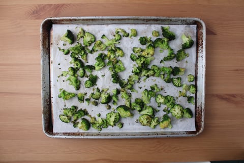 Crispy Pancetta & Creamy Broccoli Risotto - Step #3 Roast the broccoli