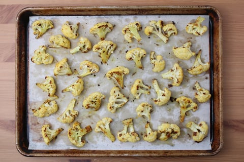 Creamy Vegan Red Lentil Dal - Step #3 Roast the cauliflower