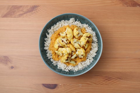 Creamy Vegan Red Lentil Dal - Step #4 Plate your dish
