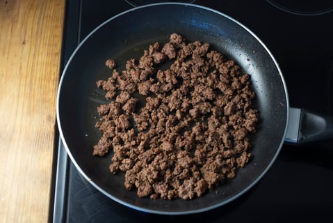 Indonesian-Style Ground Beef & Noodles - Step #4 Cook the beef