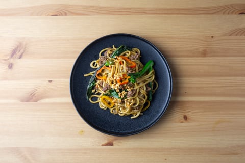 Indonesian-Style Ground Beef & Noodles - Step #6 Finish & serve