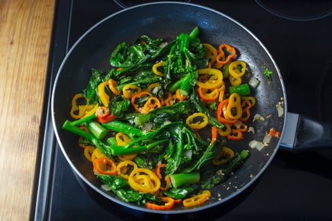 Indonesian-Style Ground Beef & Noodles - Step #5 Sauté the vegetables