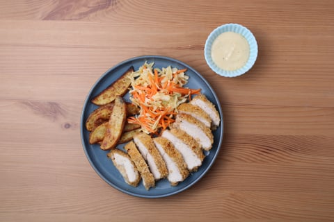 Breaded Garlic Chicken Breasts - Step #4 Plate your dish