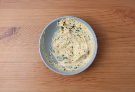 Grilled Asparagus & Zucchini Flatbreads - Step #5 Make the herby mascarpone