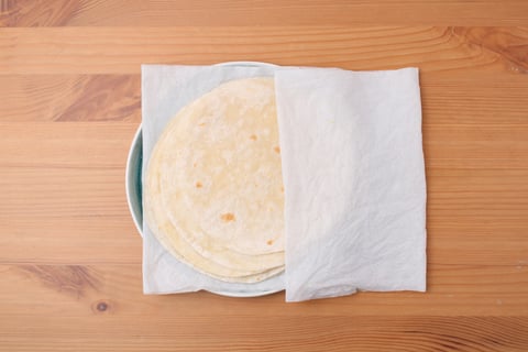 Protein Swap | Ground Beef Bánh Mì Tacos - Step #2 Warm the tortillas