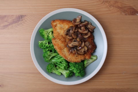 Goodfood & Chef: Chicken Breast Schnitzel - Step #6 Plate your dish