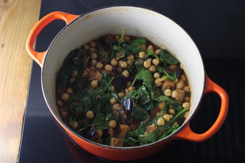 Mediterranean Chickpea & Eggplant Stew - Step #4 Finir le mijoté
