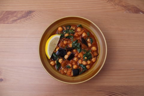 Mediterranean Chickpea & Eggplant Stew - Step #5 Dresser les plats