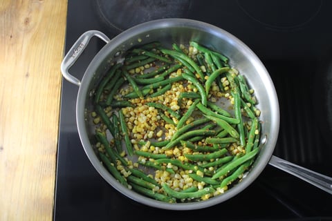 Nick’s Pick | Cheese Tortellini with Summer Corn & Feta - Step #3 Cook the vegetables