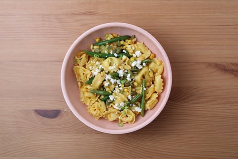 Nick’s Pick | Cheese Tortellini with Summer Corn & Feta - Step #5 Plate your dish