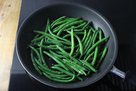 Cashew Butter Chicken Masala - Step #2 Sauté the green beans