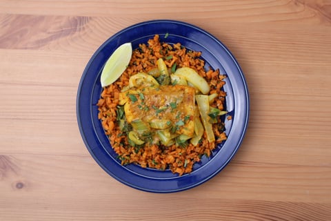 Carb-Wise: Creamy Cod Curry - Step #5 Plate your dish