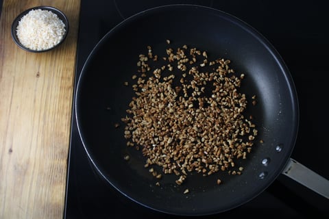 Thai-Style Pork Chops with Spiced Peanuts - Step #3 Toast the coconut & peanuts