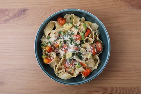 Quick Tomato Butter Mafaldine - Step #4 Plate your dish