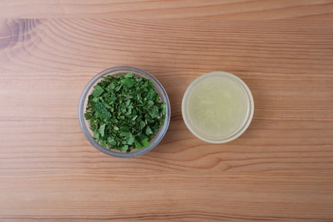 Golden Halloumi over Minty Bulgur - Step #3 Mise en place