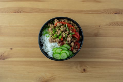 Ground Pork Bulgogi Bowls - Step #5 Finir le bulgogi de porc et servir