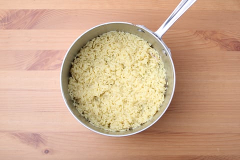 Pork Tenderloin Strips with Lemon & Garlic - Step #1 Boil the orzo