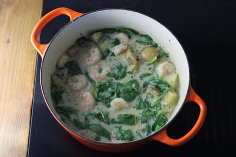One-Pot Springtime Shrimp Chowder - Step #4 Finir la chaudrée