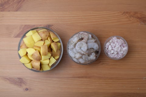 One-Pot Springtime Shrimp Chowder - Step #1 Mise en place