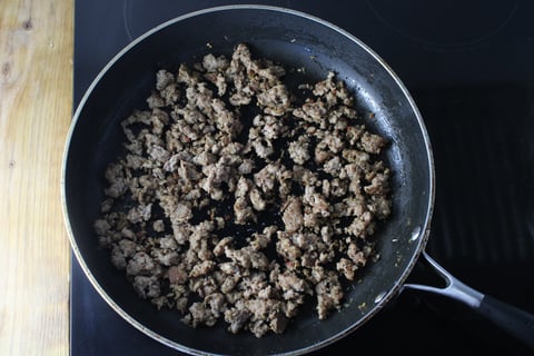 Ground Pork Larb Noodle Salad with Rainbow Vegetables - Step #3 Cook the pork