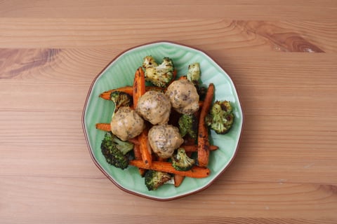 Saucy Rosemary-Garlic Beef Meatballs - Step #4 Plate your dish
