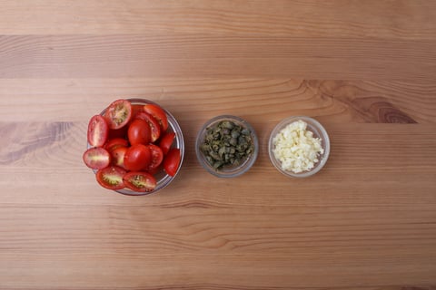 Chicken Thighs in Caper Pan Sauce - Step #4 Mise en place