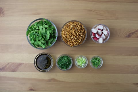 Seared Halloumi Grain Bowls - Step #2 Mise en place