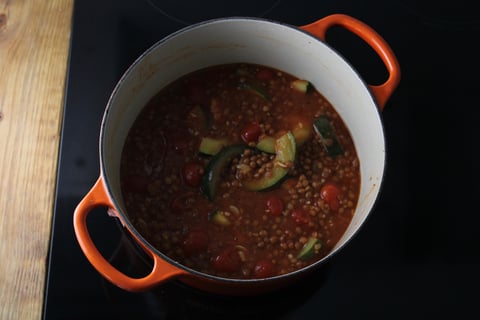 Creamy Lentil & Tomato Soup - Step #3 Make the soup