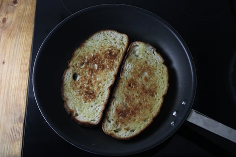Creamy Lentil & Tomato Soup - Step #4 Toast the bread