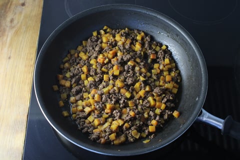 Fast Ground Beef Tacos - Step #1 Make the filling
