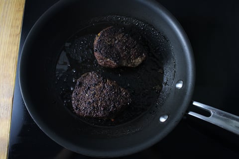 Filets Mignons with Roasted Garlic Mash - Step #4 Cook the filets mignons