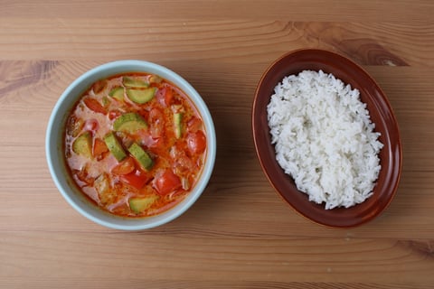 Goodfood Travels: Thailand's Spicy Veggie Red Curry - Step #5 Plate your dish