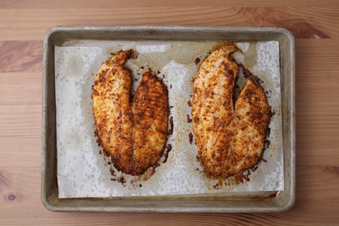 Blackened Fish Fillets - Step #2 Bake the tilapia